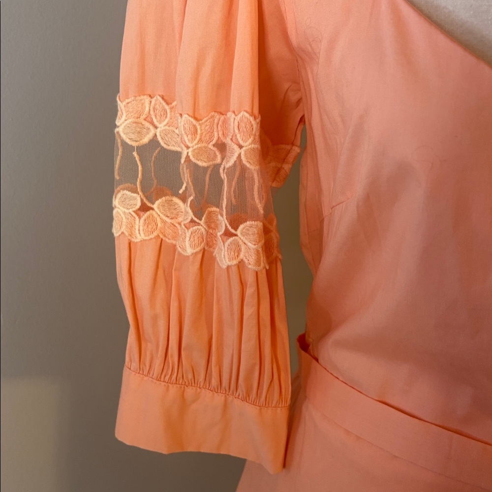 [Esley] Coral Puff Sleeve Dress - Size Small NWT - Picture 2 of 6